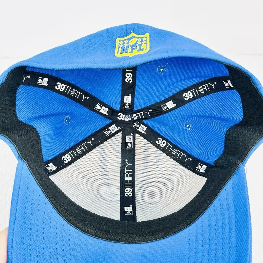 Los Angeles Rams New Era Shockwave 39THIRTY Stretch Flex Hat Cap L/XL‎ Blue NFL